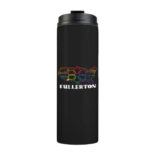 Fullerton Pride Month Pride Flag LGBT Community LG Thermal Tumblers