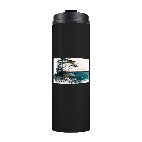 Acadia National Park Watercolor Thermal Tumblers