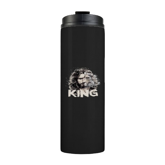 Jesus King Lion Leo Christian Bible Believer Thermal Tumblers
