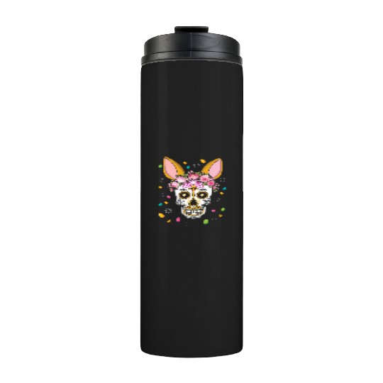 Happy Easter Sunday Bunny Dia De Los Muertos Thermal Tumblers