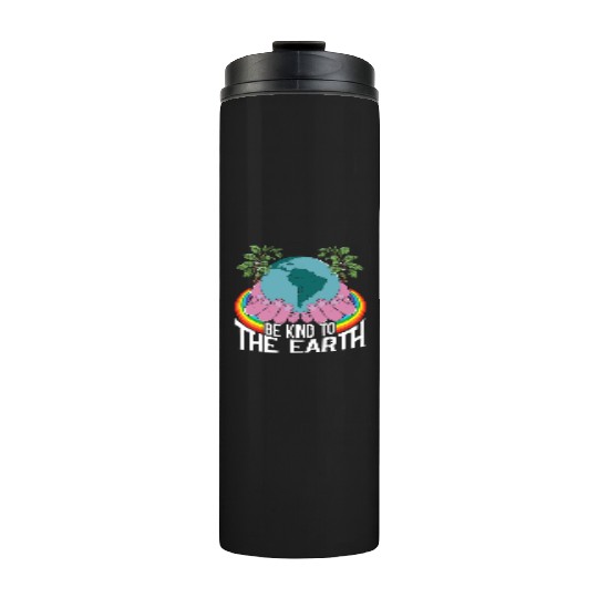 Be Kind To The Earth Rainbow Natural Environment Thermal Tumblers