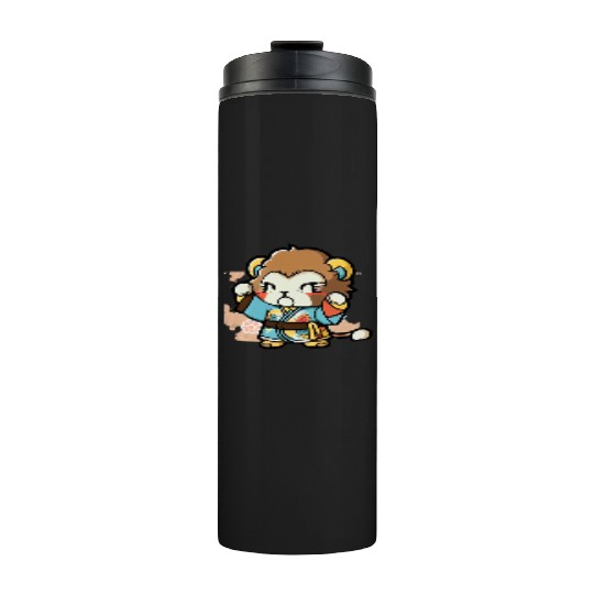 lion in kimono Thermal Tumblers