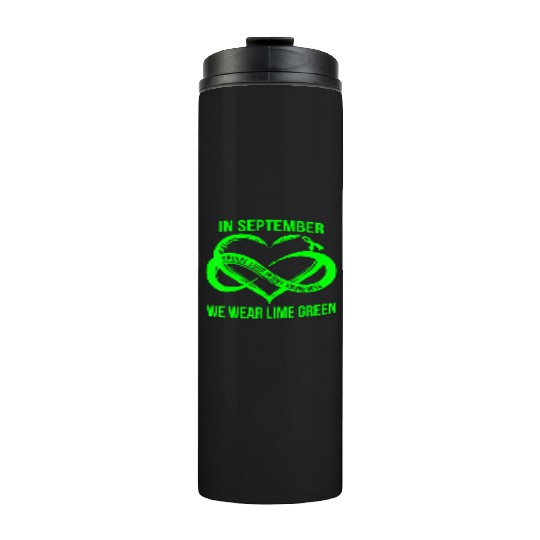 In September We Wear Lime Green Spinal Cord Injury Thermal Tumblers