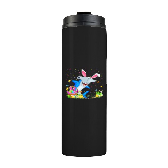 Shark Fish Easter Egg Hunting Hammerhead Shark Eas Thermal Tumblers