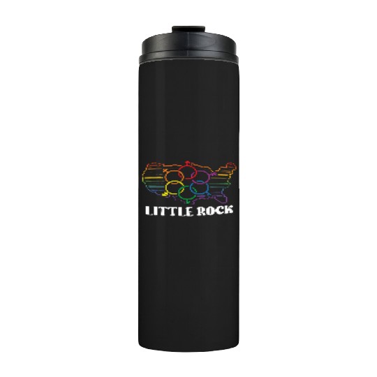 Little Rock Pride Month Pride Flag LGBT Community Thermal Tumblers