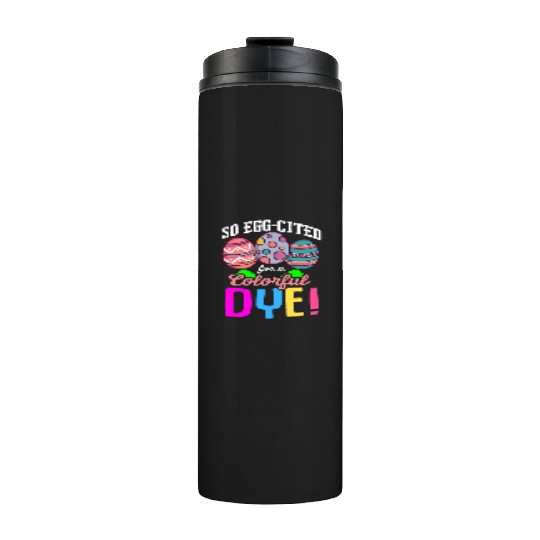 Easter Colorful Egg Dye Rabbit Egg Hunt Thermal Tumblers