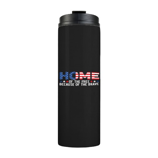 Patriotic America USA Flag 4th Of July American Thermal Tumblers