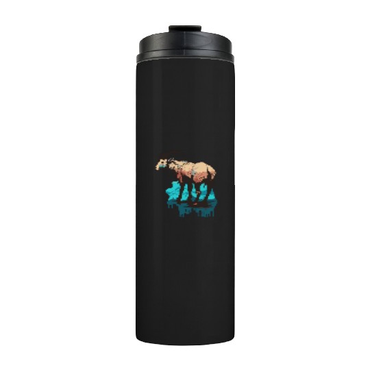 a mountain goat lives in the mountains Thermal Tumblers