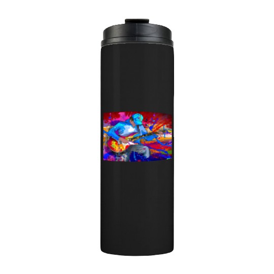 Guitar Player Graffiti Art Thermal Tumblers