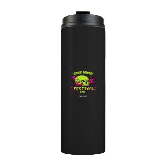 Skull Givin' Raspberry Dk , Rock music Thermal Tumblers