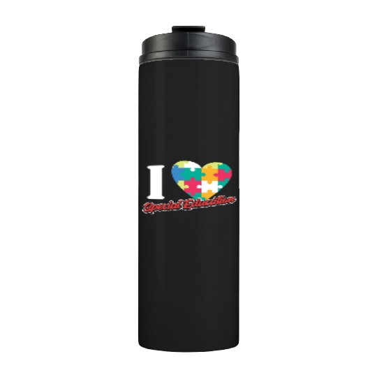 I Love Special Education Sped Teacher Awareness Thermal Tumblers