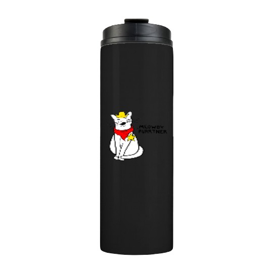 meowdy cat partner Thermal Tumblers
