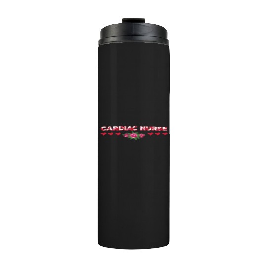 Cute Cardiac Nurse Apparel Thermal Tumblers