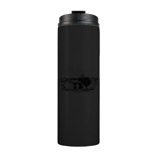 He Is Risen - Black Drawing HD Thermal Tumblers