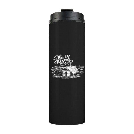 He Is Risen - White Drawing HD Thermal Tumblers