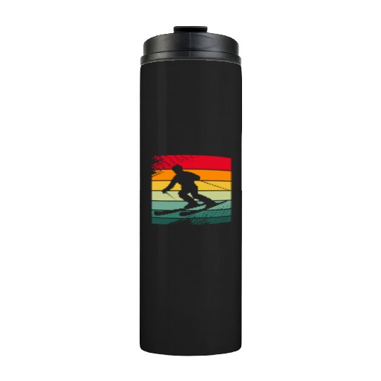 Winter Vacation Snow Skiing Vintage Ski For Men Thermal Tumblers