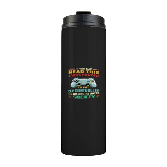 Video Game Retro Vintage Gaming Lover Thermal Tumblers