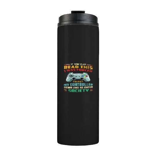 Video Game Retro Vintage Gaming Lover Thermal Tumblers