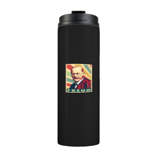 Sigmund Freud Vintage Colors Thermal Tumblers