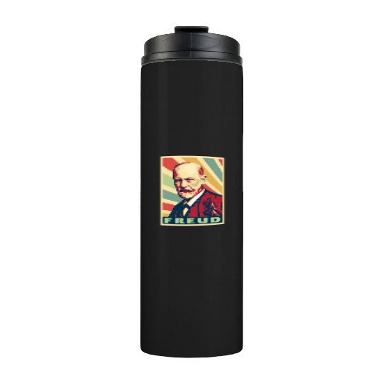 Sigmund Freud Vintage Colors Thermal Tumblers