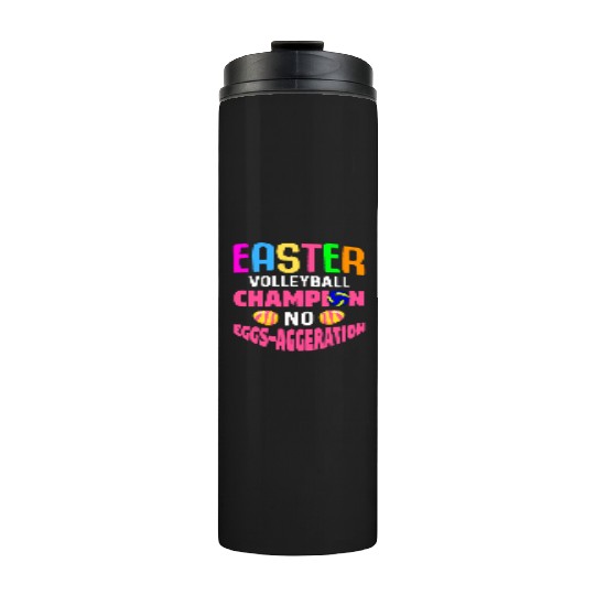 Easter Volleyball Bunny Holiday Rabbit Sport Thermal Tumblers