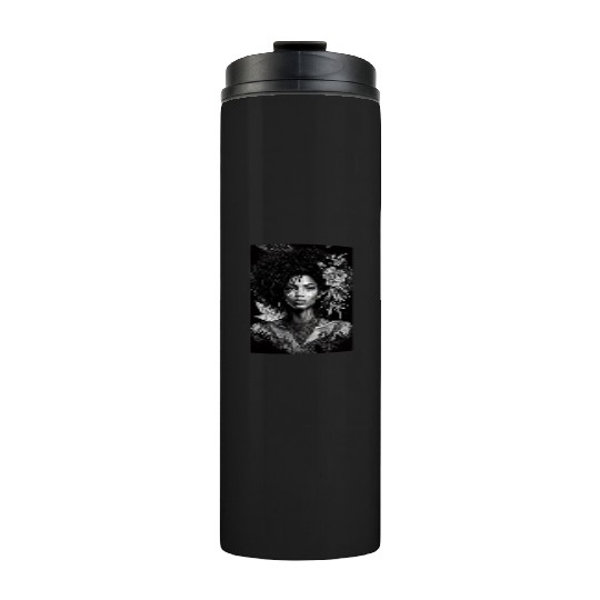 Black-and-White Afrocentric Art Thermal Tumblers