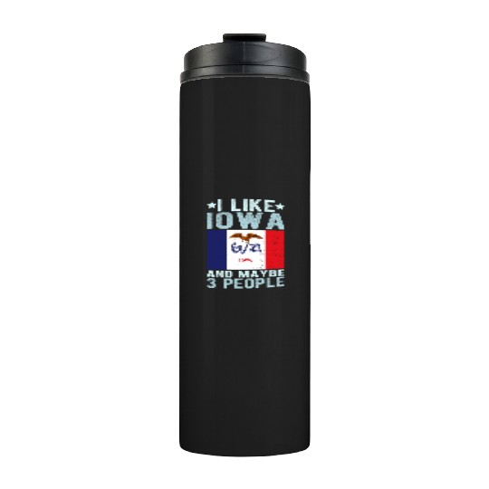 Iowa Flag US State Thermal Tumblers