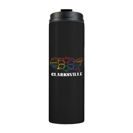 Clarksville Pride Month Pride Flag LGBT Community Thermal Tumblers