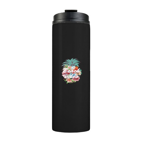 Pineapple Flower Beach Vibes Thermal Tumblers