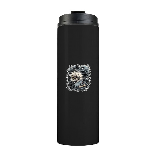 Digital illustration of a science teacher Thermal Tumblers