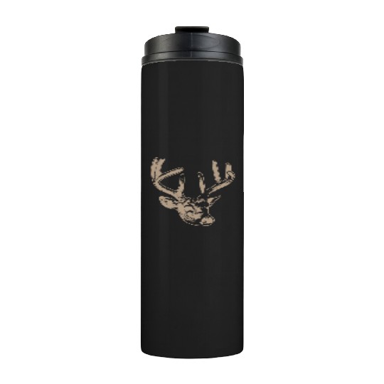 beige deer head Thermal Tumblers