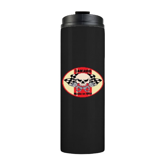 Camaro Made in USA skull & pistons Thermal Tumblers