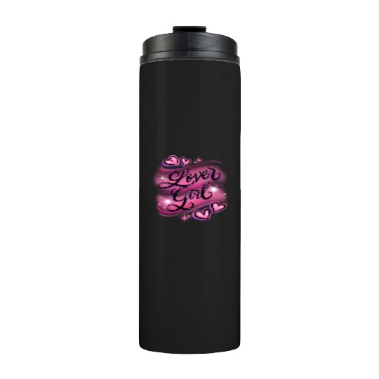 Lover Girl pink airbrush design Thermal Tumblers