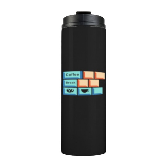 Coffee Break Keyboard Key Caffeine Lover Relatable Thermal Tumblers