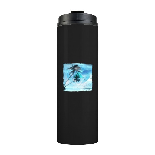 Artistic Dubai United Arab Emirates Palm Tree Thermal Tumblers