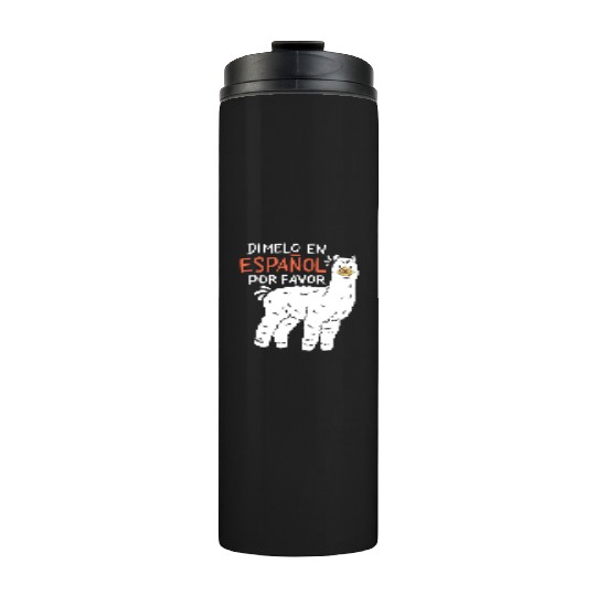 Spanish Teacher Llama Thermal Tumblers