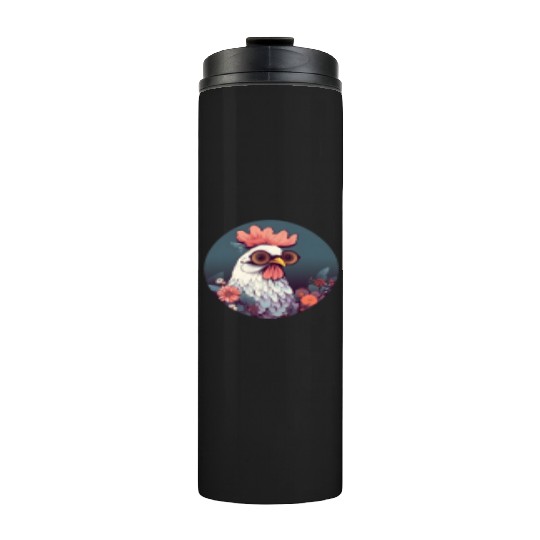 Vintage 80s 90s Style for Chicken Lovers Thermal Tumblers