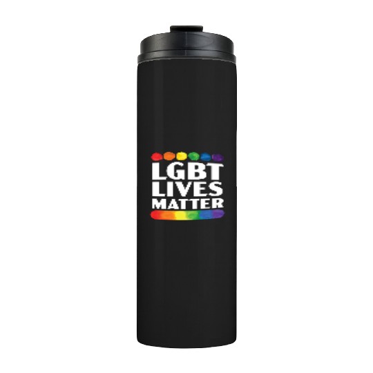 LGBT Vibes Matter Rainbow Pride Month LGBTQ Gay Thermal Tumblers