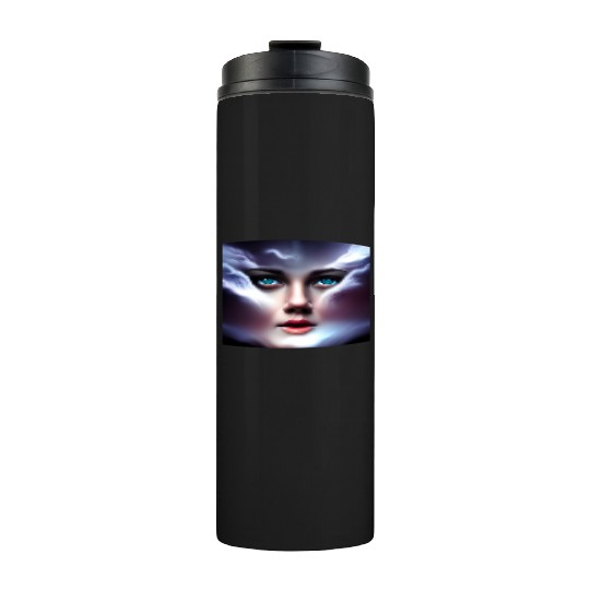Face in the storm Thermal Tumblers
