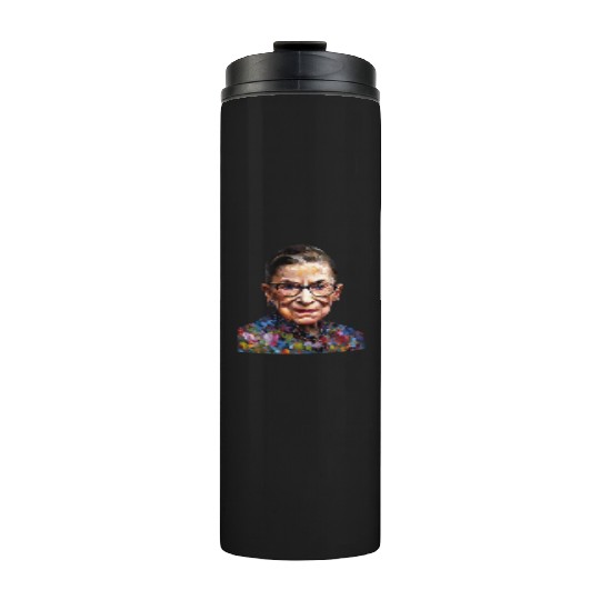 Ruth Bader Ginsburg portrait in a Monet style Thermal Tumblers