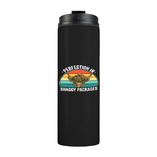 Perfection In Shaggy Packages Highland Cow Thermal Tumblers