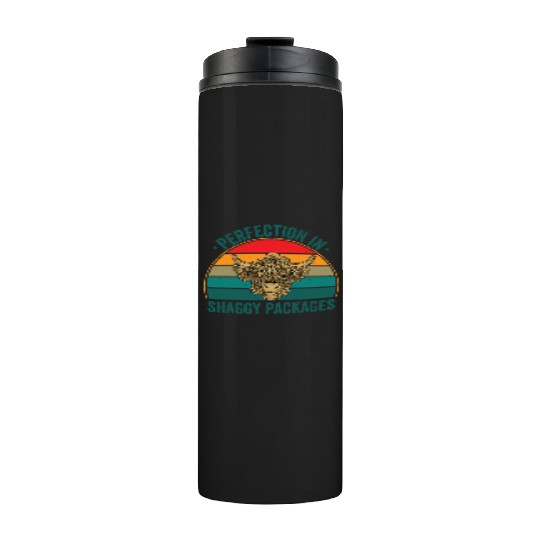 Perfection In Shaggy Packages Highland Cow Thermal Tumblers