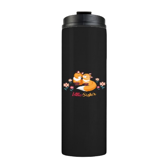 Cute Fox Siblings Gift for Little Sister Thermal Tumblers
