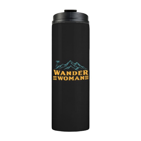 Wanderwoman Mountaineer Wanderlust Hiker Thermal Tumblers