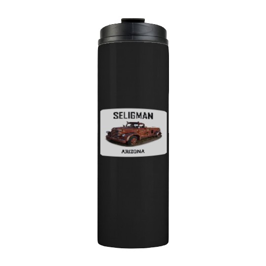 Old car city of Seligman in Arizonna, US Route 66 Thermal Tumblers