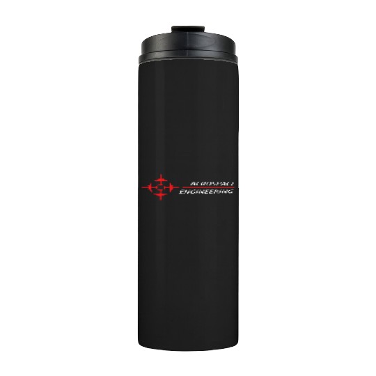 aerospace engineering text, aircraft logo Thermal Tumblers