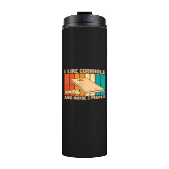 Funny Cornhole Retro Thermal Tumblers