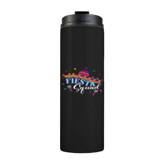 Fiesta Squad Cinco De Mayo Mexican Sombrero Family Thermal Tumblers