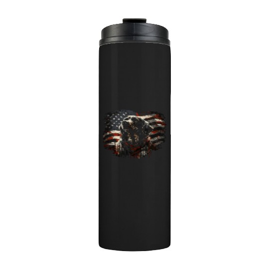 US Dog 4th of July Thermal Tumblers
