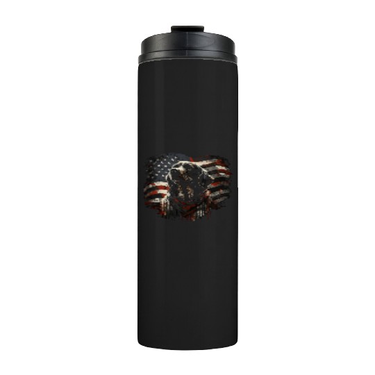 US Dog 4th of July Thermal Tumblers